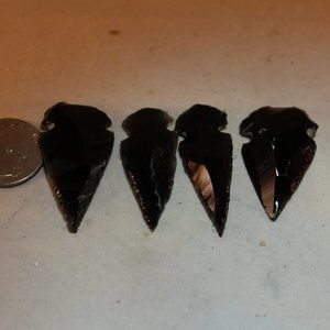 Black Obsidian Arrow Heads #102